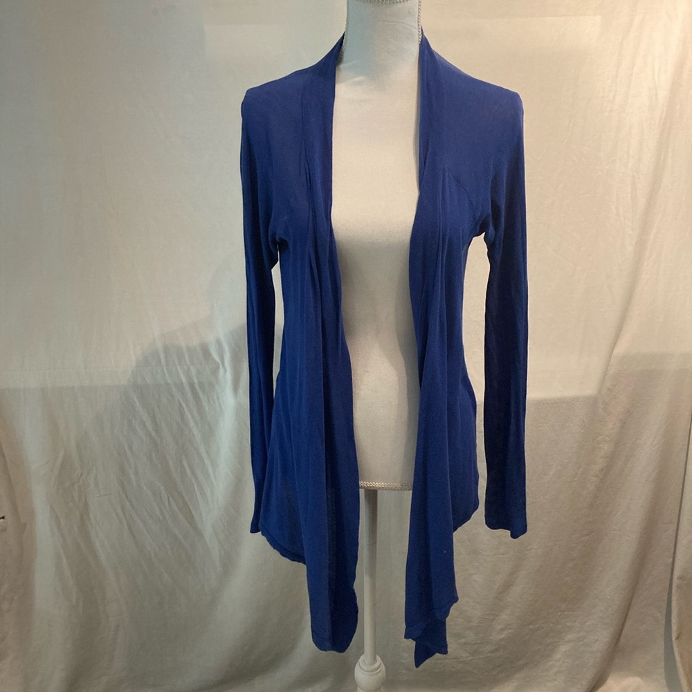 Express Royal Blue Lightweight Shawl Collar Cardigan Sweater Women’s M